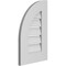 Ekena Millwork Quarter Round Top Left Surface Mount PVC Gable Vent w/ 3-1/2"W x 1"P Standard Frame, 14"W x 22"H GVPQL14X2201SF - alternate 4